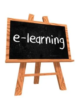 E-learning on blackboard イラスト素材
