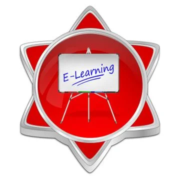 E-Learning Button - 3D illustration Illustrazione stock