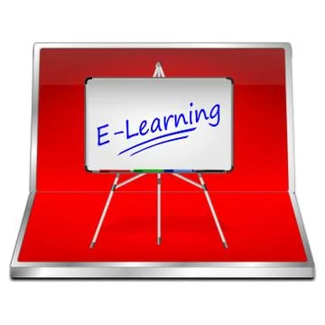 E-Learning Button - 3D illustration イラスト素材