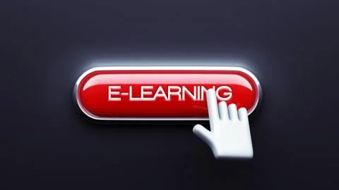 E-learning button Stock Illustration