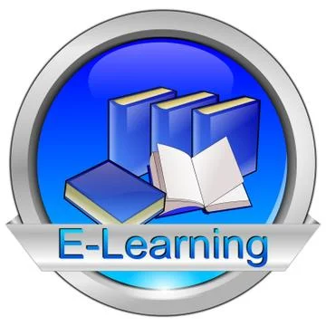 E-Learning Button Stock Illustration