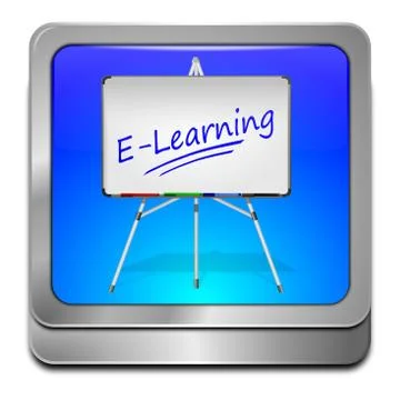 E-Learning Button Stock Illustration