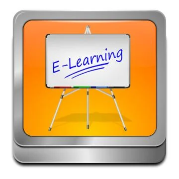 E-Learning Button Stock Illustration