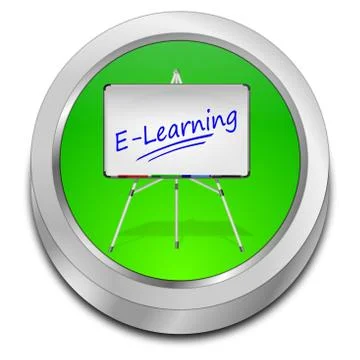 E-Learning Button Stock Illustration