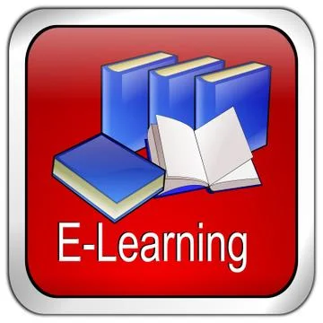 E-Learning Button Stock Illustration