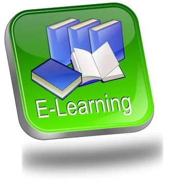 E-Learning Button Stock Illustration