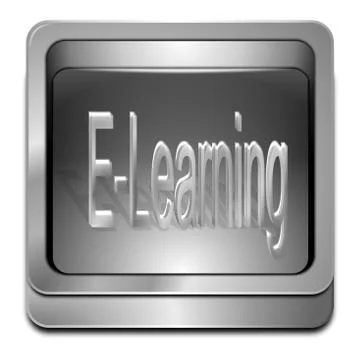 E-Learning Button Stock Illustration