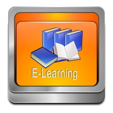 E-Learning Button Stock Illustration