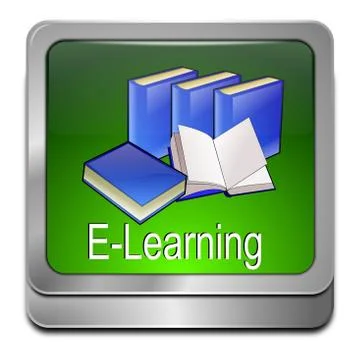 E-Learning Button Stock Illustration