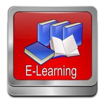 E-Learning Button Stock Illustration