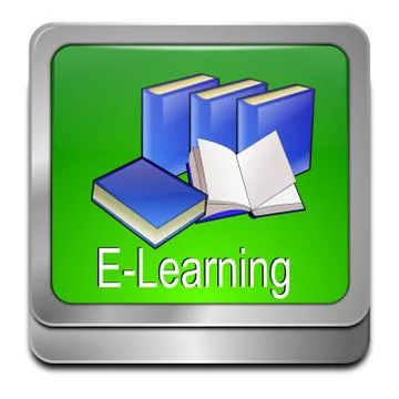 E-Learning Button Stock Illustration