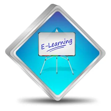 E-Learning Button Stock Illustration