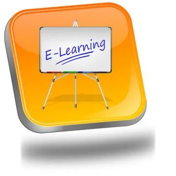 E-Learning Button Stock Illustration