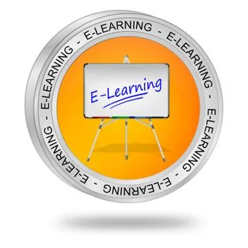 E-Learning Button Stock Illustration