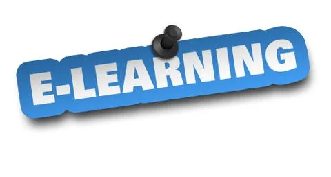 E learning concept 3d illustration isolated Stock Illustration