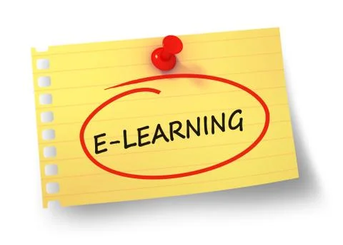 E learning concept 3d illustration isolated Stock Illustration