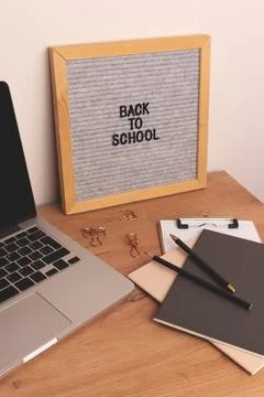 E-learning concept. Back to school. Stock Photos
