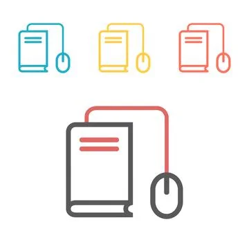 E-learning concept design, vector illustration. Online education icon. Illustrazione stock