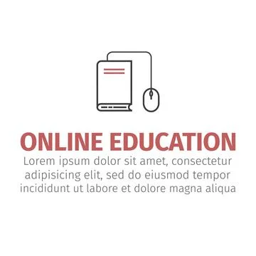 E-learning concept design, vector illustration. Online education icon Stockillustratie