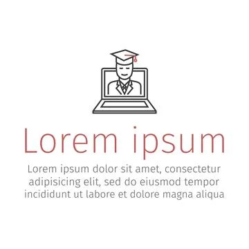 E-learning concept design, vector illustration. Online education icon 스톡 일러스트