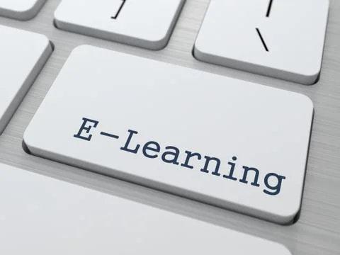 E-Learning Concept. Illustrazione stock