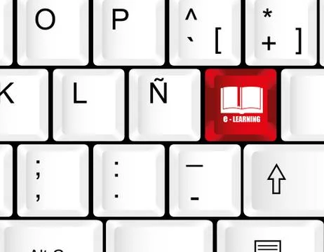 E-learning concept Illustrazione stock