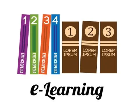 E-learning concept Illustrazione stock