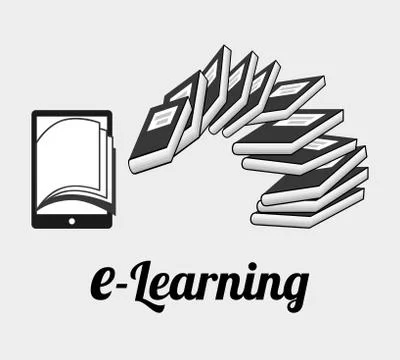 E-learning concept Illustrazione stock