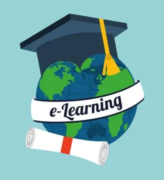 E-learning concept Illustrazione stock