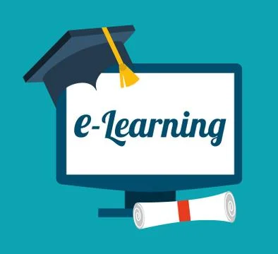 E-learning concept Illustrazione stock