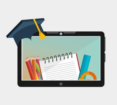 E-learning concept Stockillustratie