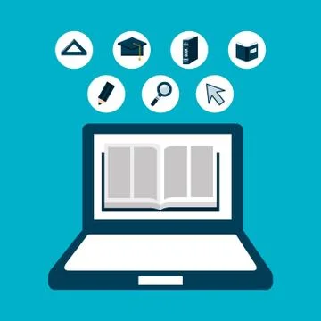 E-learning concept Stock Illustration