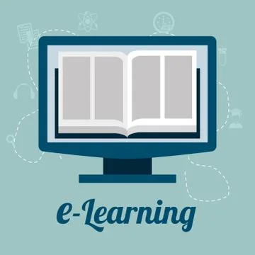 E-learning concept Illustrazione stock