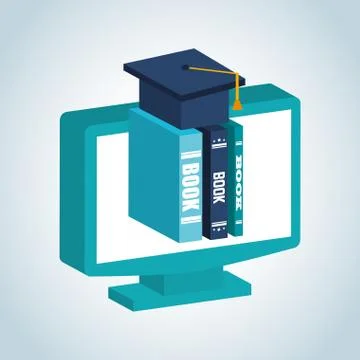 E-learning concept Illustrazione stock