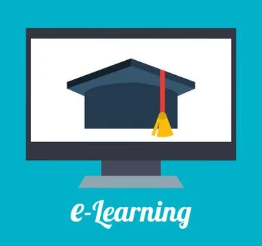E-learning concept Illustrazione stock