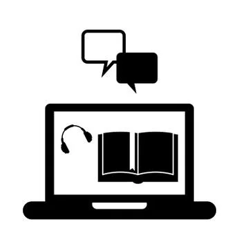 E-learning concept 스톡 일러스트