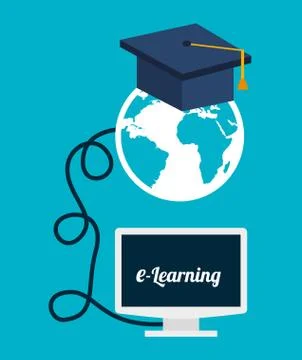 E-learning concept Illustrazione stock
