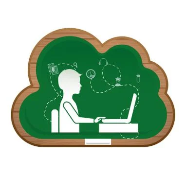 E-learning concept Stock Illustration
