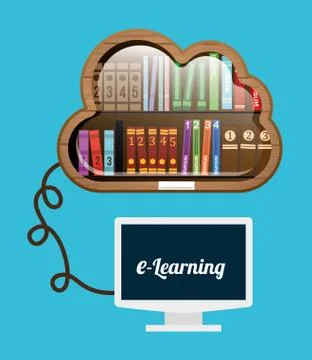 E-learning concept Stockillustratie