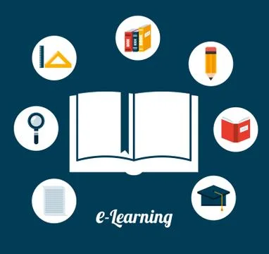 E-learning concept Stock Illustration