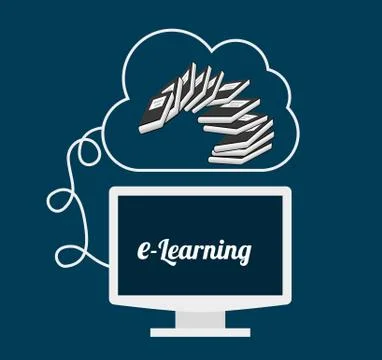 E-learning concept 스톡 일러스트