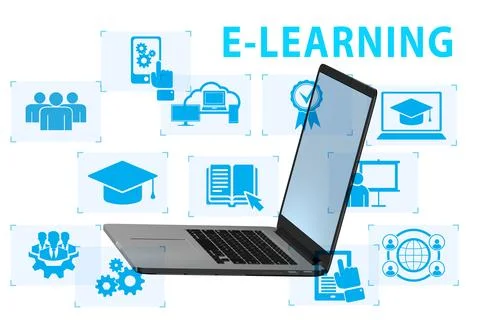 E-learning concept as modern way of education イラスト素材