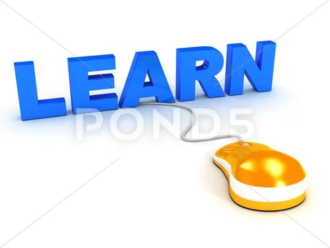 E-learning concept over white Stock Illustration