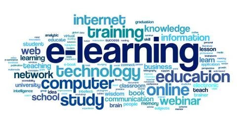 E-learning concept in tag cloud Stock Illustration