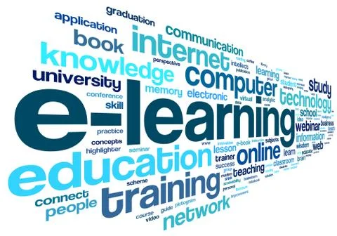 E-learning concept in tag cloud Stock Illustration