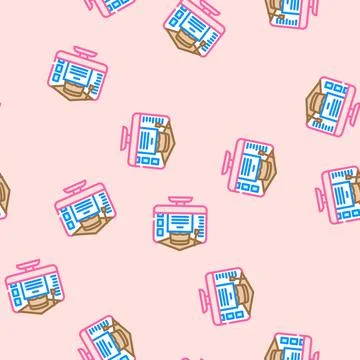 E learning courses online learning platform vector seamless pattern Stock Illustration
