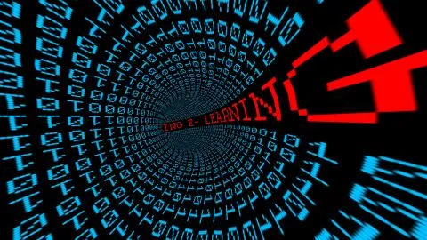 E learning data tunnel Stock Illustration