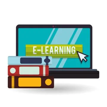 E-learning design. Education icon. Isolated illustration Stock Illustration