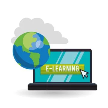 E-learning design. Education icon. Isolated illustration Stock Illustration