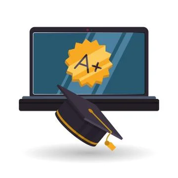 E-learning design. Education icon. Isolated illustration Stock Illustration